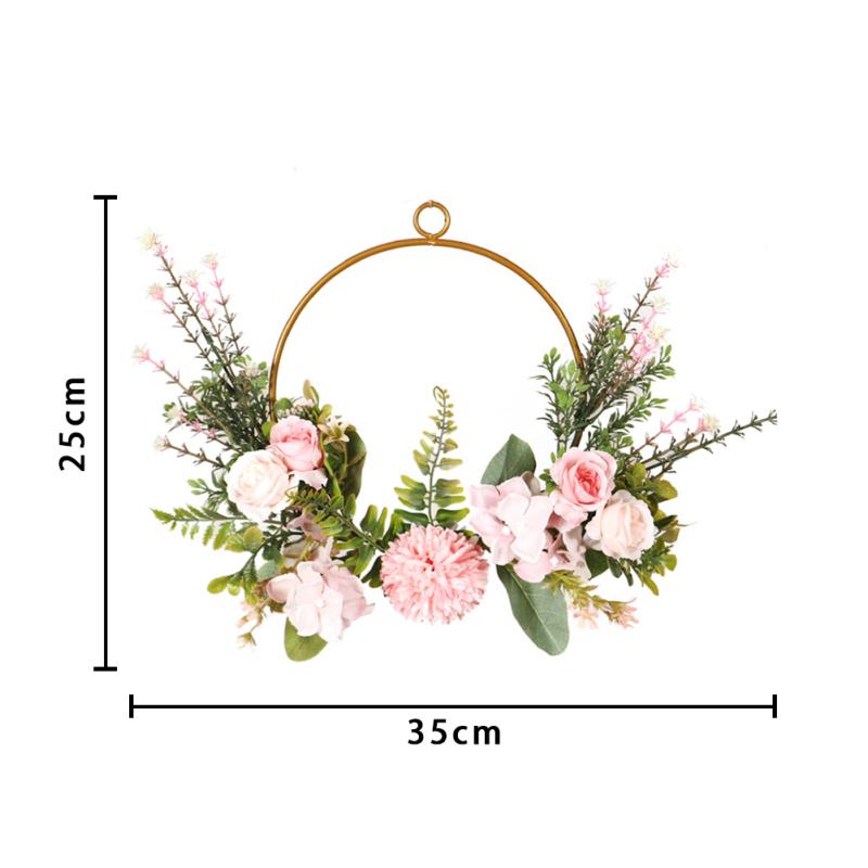 Artificial Wall Hanging Simulation Flower Wreath Pendant For Wedding Home Christmas Decoration