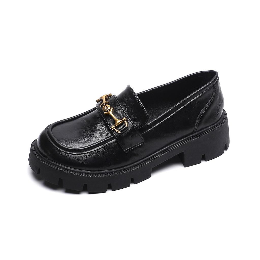Weiwei girl 193-2 Maillard retro small leather shoes for women, British style loafers, soft-soled single shoes for women
