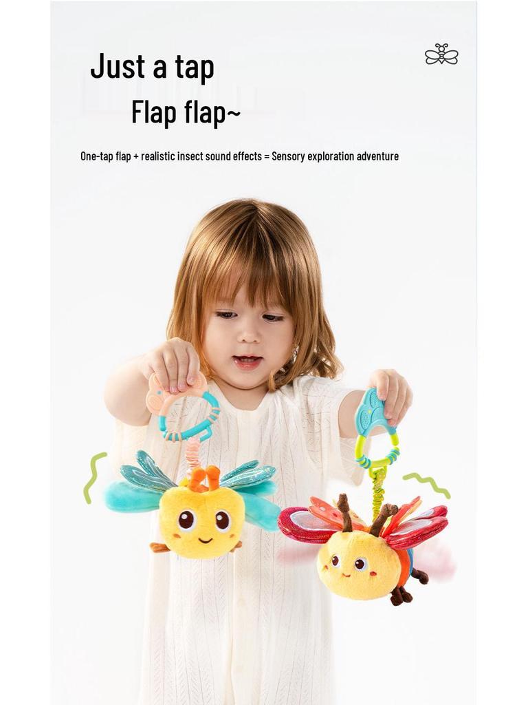 Jollybaby Dynamic Insect Flapping Wings Stroller Rattle with Soothing Music