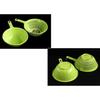Fresh New Handled Strainer, Ball, Green, with Spouts on Both Sides, for Draining Noodles, Vegetables, and Mixing