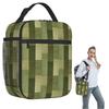 Corduroy Sage Green Pattern Insulated Lunch Bag for Women Kids Portable Food Boxes Thermal Lunch Box Tote