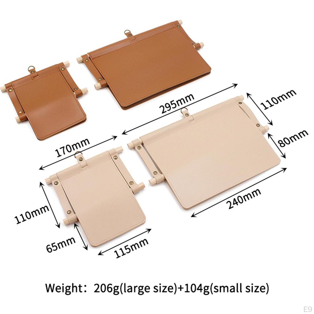 Holder, Creative PU Leather Toilet Tissue Roll Dispenser and Hangers Wall Mounted for