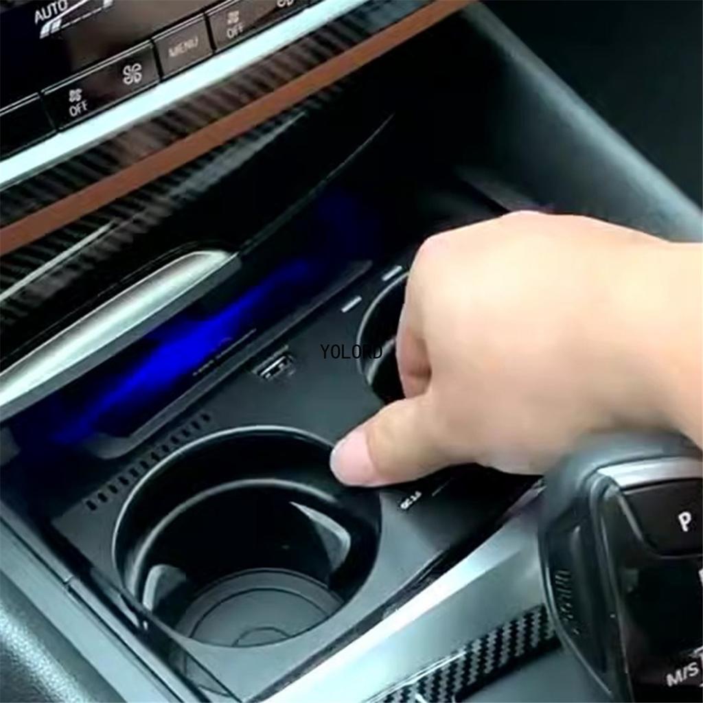 15W Rychlonabíjecí Podložka Auto QI Bezdrátová Nabíječka Držák Telefonu pro BMW Řady 5/G30 G38 G32 M5/GT6 2017-2021