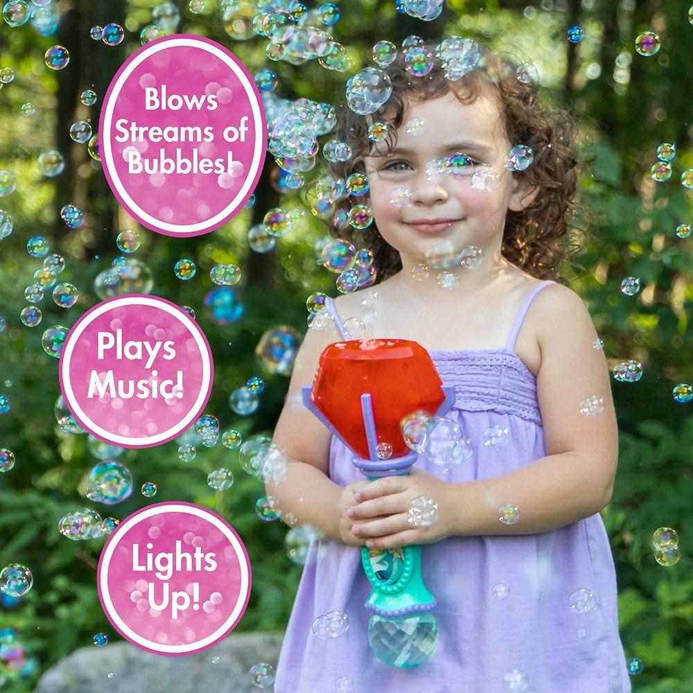 Little Kids Disney The Little Mermaid Light and Sound Musical Bubble Wand with Bubble Solution