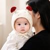 Windproof Baby Earflap Hat Earflap Mushroom Lace Hat Durable Newborn Baby Hat  Spring Autumn
