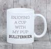 Bulterier, Bull Terrier -Kubek Ze Zdjęciem I Napisem Geometryczny Pies Art-Dog