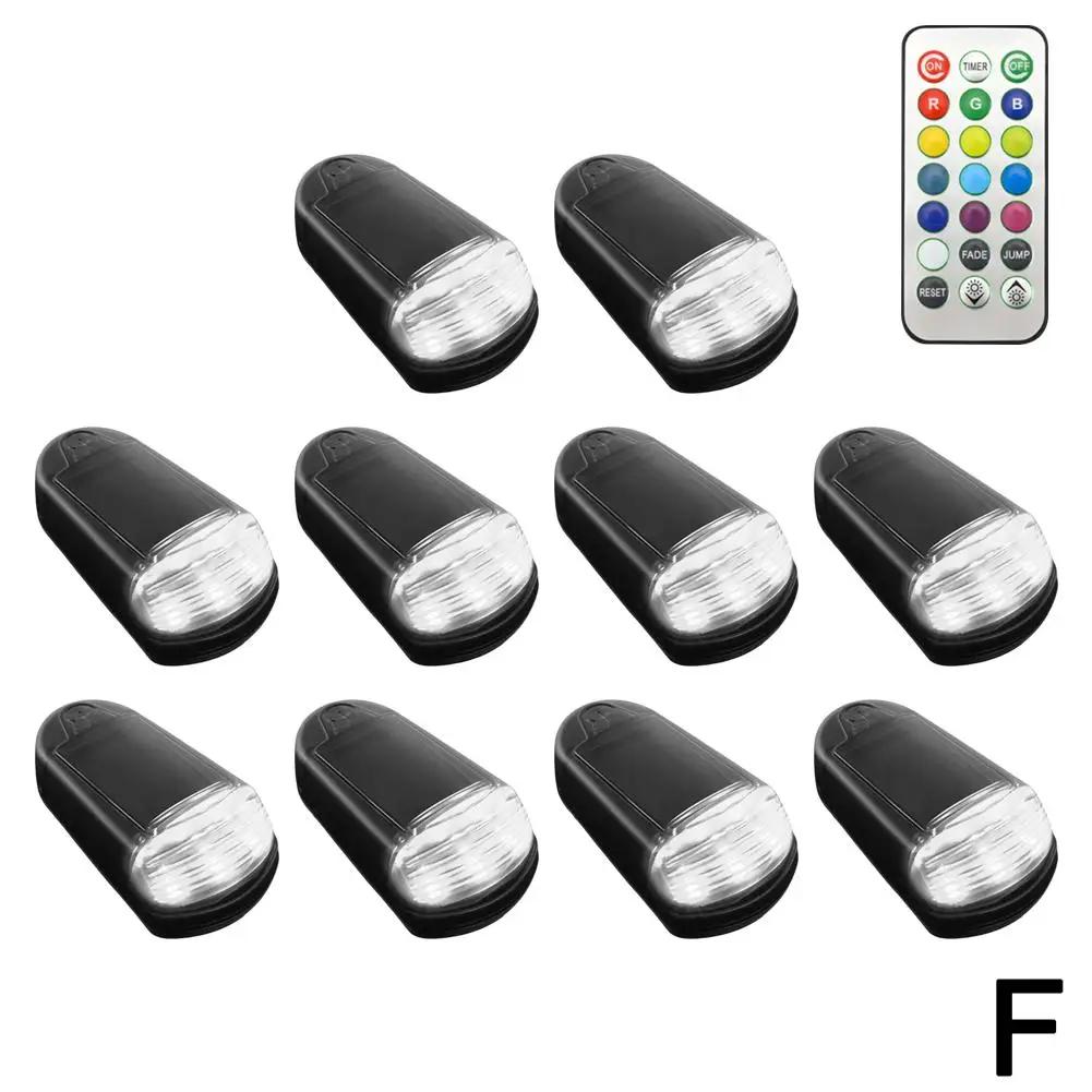 Car Led Solar Roof Mouse Light Punch-free 7-color Remote Switch Wireless Cab Light For Trucks Modification Warning Light T5p7