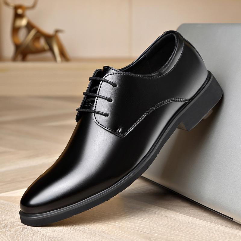 Herren Business Casual Lederschuhe, Lederschuhe für Büroangestellte, Echtleder-Anzugschuhe