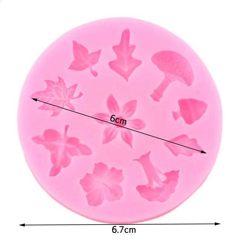 Flower Leaves Silicone Moulds DIY Cupcake Topper Fondant Moulds Candy Chocolate Gumpaste Mould Cake Decorating Tools Clay Moulds