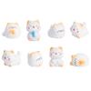 8Pcs Cartoon Mini Cat Miniatures Resin Animal Ornaments Fairy Garden Decoration Micro Landscape 
