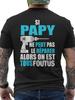 Funny Grandpa Can't Fix T-shirt Men's Black T-shirt Casual Short Sleeve Round Neck Suitable for Both Men and Women