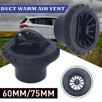 Condotto di scarico dell'aria del condotto del riscaldatore diesel da 60 mm, connettore girevole rotondo piatto, nero, per auto, camion, furgone, camper, deflettore di sfiato dell'aria