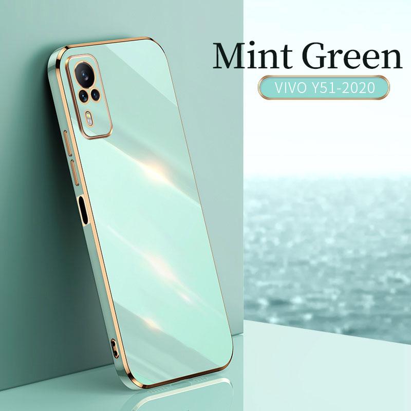 For VIVO Y51 2020 Y31 2021 Case Protective Electroplating Shockproof VIVO V25e V27e V11i Y12S G Y81 Case Cover Silicone TPU Soft