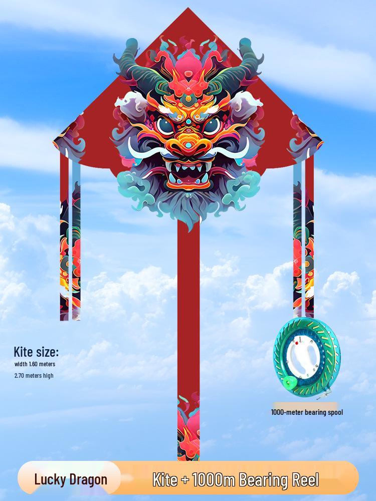 Lucky Dragon Kite: High-End, Easy-Fly Breeze for Kids & Adults with Line Wheel