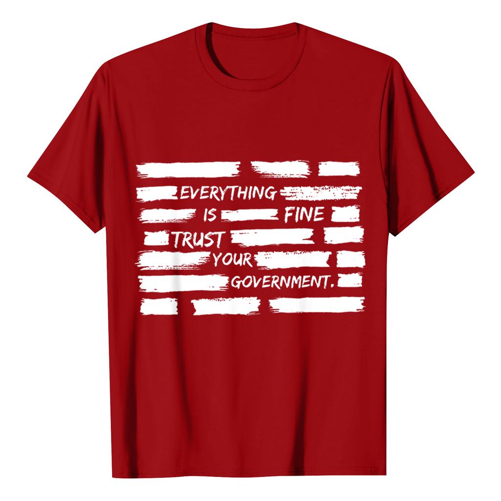 USA Anniversary Men's Casual Letter Print Short-Sleeve T-Shirt