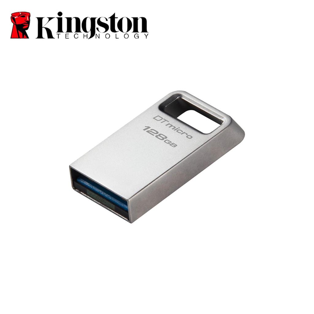 Kingston Stick Memorie Mini USB 3.2 128GB Metal Pendrive 64GB 256GB DTMC3G2 Unitate Flash USB Citire 200Mb/s U Disc Auto Argintiu Ultra-Mic
