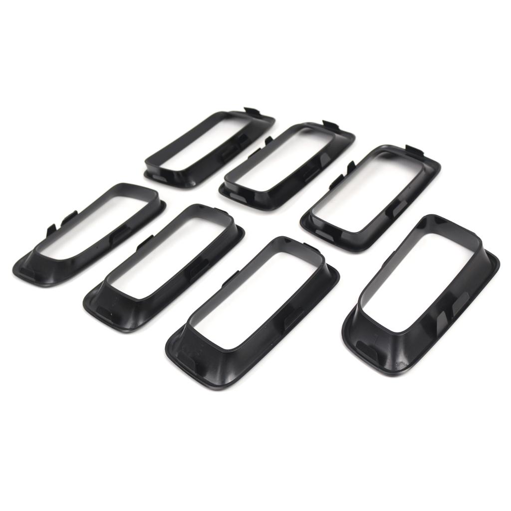 7pcs Front Grille Grill Insert Cover Frame Replacement for Jeep Compass from 2011 to 2016, 51137449207, 51137300589
