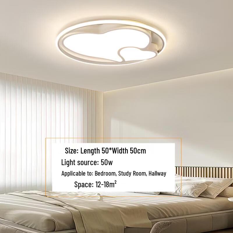 Modern H-Style Heart LED Ceiling Lamp 50x50cm