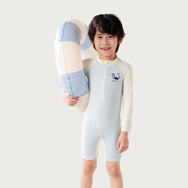 

Kids Quick-Dry Cartoon Dinosaur Long Sleeve Swimsuit for Beach & Hot Springs 100