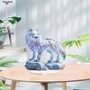 Decorazioni da Tavolo Eleganti e Colorate con Lupo per la Casa, Ornamento da Scrivania Unico con Animale, Decorazione per Schermo per Soggiorno, Regalo per Inaugurazione Casa