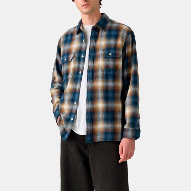 Levis Plaid Pocket Single-Breasted Long Sleeve Shirt Men Shirts 195730281