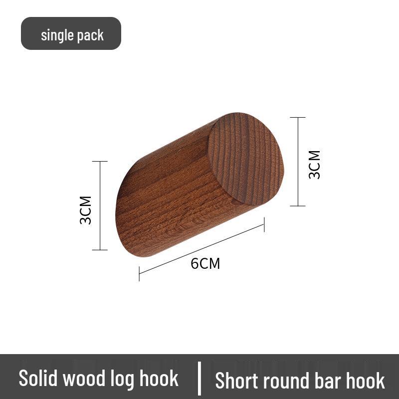 Nordic Punch-Free Solid Wood Multi-Functional Hook for Doors and Walls