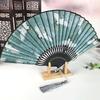 Vintage Summer Hand Fan Fabric Fan Dance Fan High-end Chinese Style Folding Fan  Home