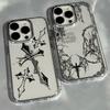Custodia per Telefono con Simbolo Croce Gotica Scuro per iPhone 17 16e 16 15 14 13 12 11 Pro Max X 8 7 Air Plus Placcata Trasparente Morbida