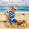 Children Beach Shovel 56cm Stainless Steel Pointed Shovel Toy Sand Snow Thickened Play House Beach Shovel Outdoor Toys Gift