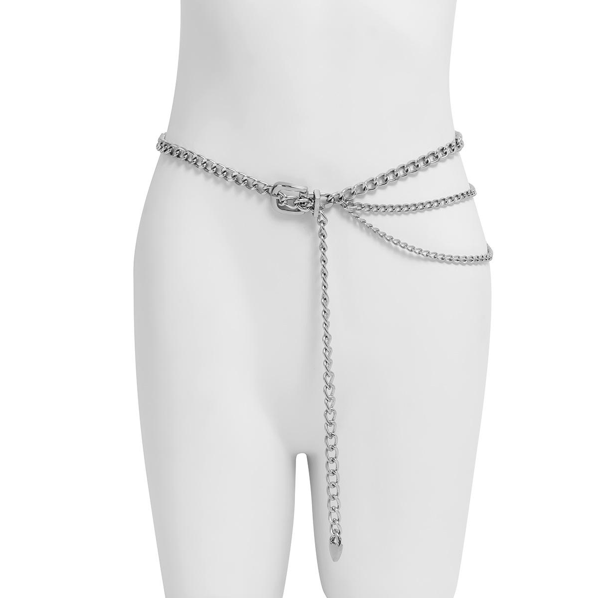 

Аксессуары, персонализированный креативный толстый цепной пояс, простой металлический цепной пояс с бахромой для тела