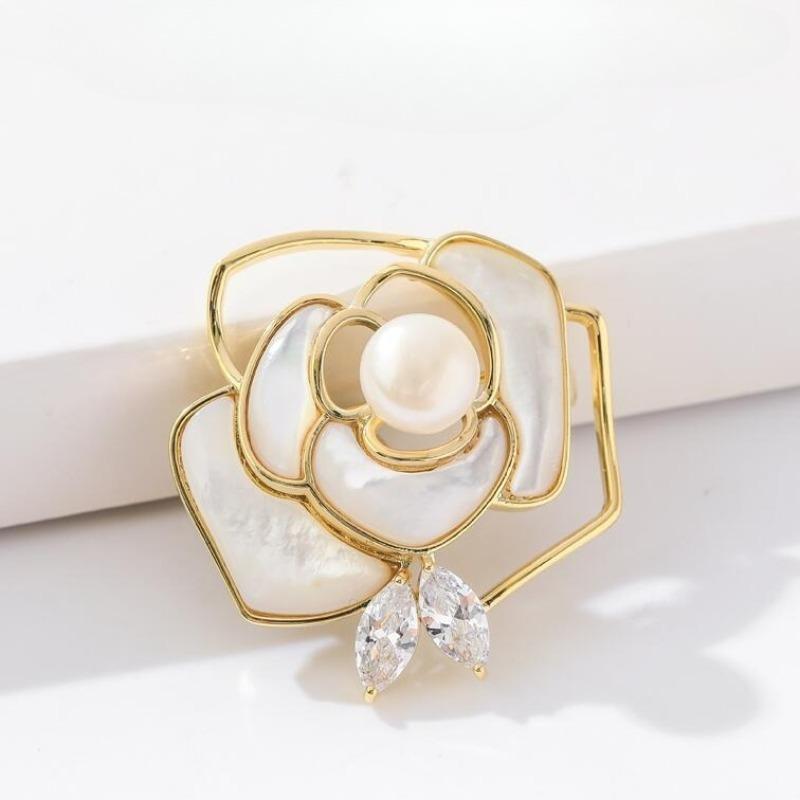 1Pc Rose Brooch Exquisite Personalized Pin Fashionable Elegant Jewelry Accessories Party Banquet Wedding Souvenir Gift