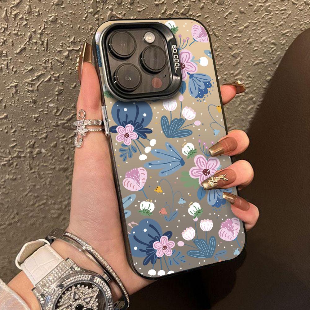Nice Floral Case For Honor 200 Lite Smart 200Pro X7C Conque Shockproof Silver IMD For Honor 90 Lite 90 Pro Smart Back Cover Capa