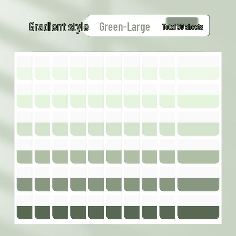 Gradient Writable Index Tabs: Quick-Drying Sticky Notes, Bookmarks, and Classification Labels for Students