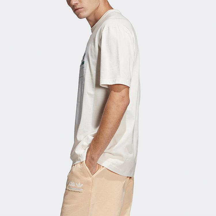 Adidas Originals Trefoil Graphic Tee Short Sleeve Men Tops White DV1911