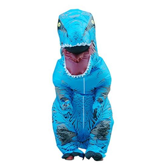 Rruonshully Dinosaur Kigurumi Halloween Monster Costume with Opening Choking Dinosaur Rider Tyrannosaurus Rex Inflatable Fun Animal Kids Kids'