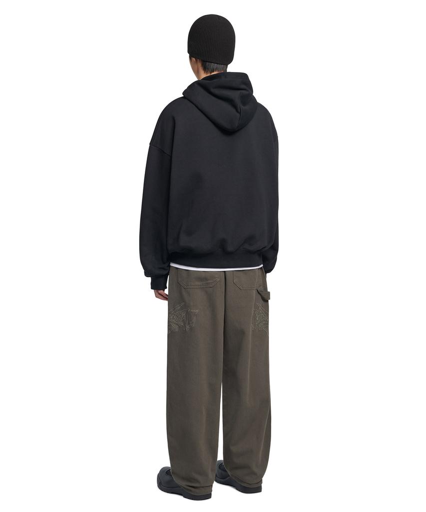 Nomaenyueol Side Graphic Pants - Charcoal