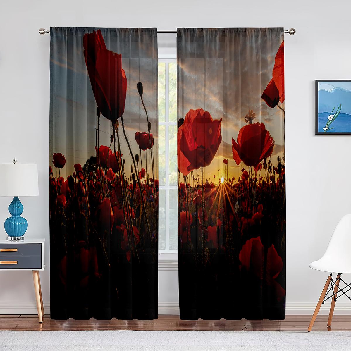 Красные маки на зеленом поле — фото 14