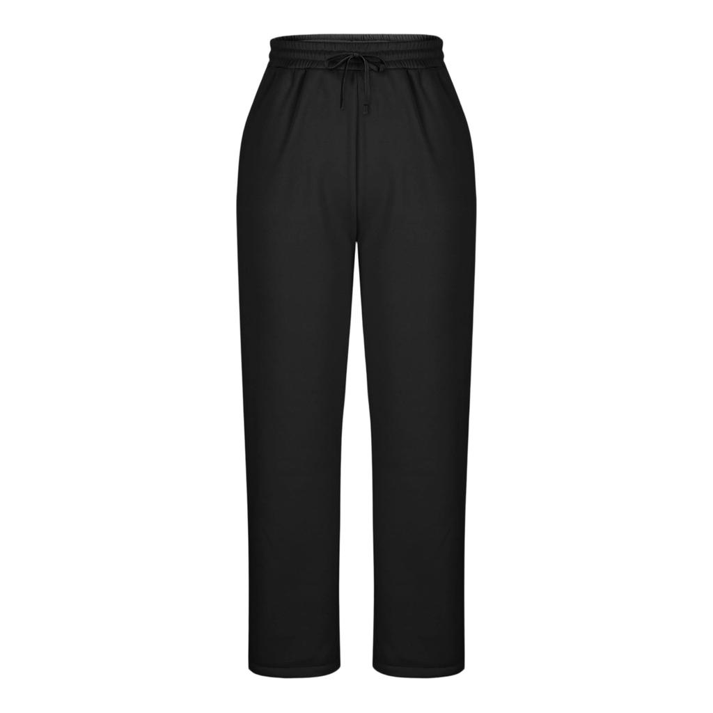 Women Plus Size Casual Loose Straight Leg Sweatpants with Pockets Drawstring Waist Relaxed Fit Lounge Trousers for Daily Wear