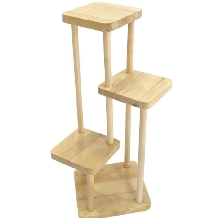 Wooden Tiered Plant Display Shelf 1/12 Doll House Accessories Collectible Furniture for Project Scene Display Decoration