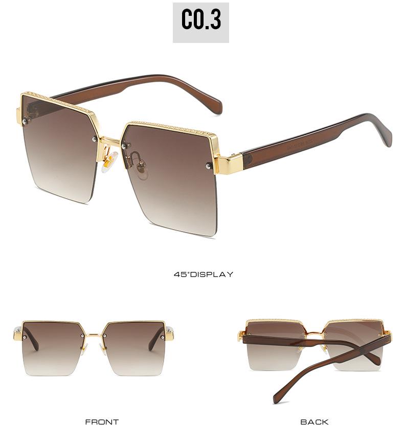 2022 Spring European & American Celebrity Square Frame Sunglasses - Milan Fashion Half-Frame