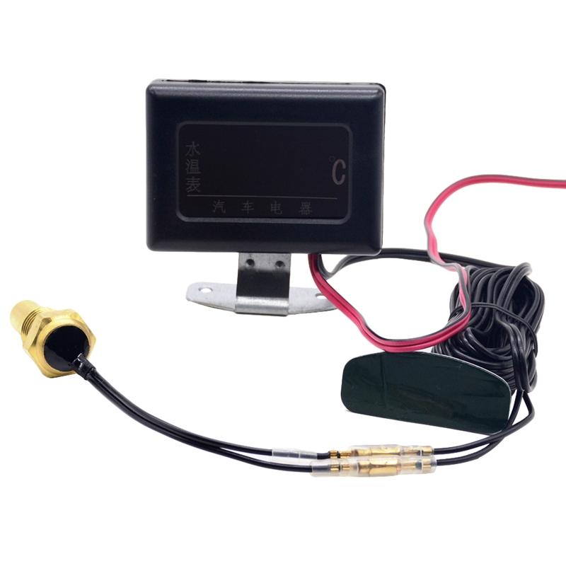 Universal Motorcycle Digital Thermometer Instrument Water Temp Meter Gauge Sensor for Head Plug 8mm 10mm 12mm 14mm 16mm