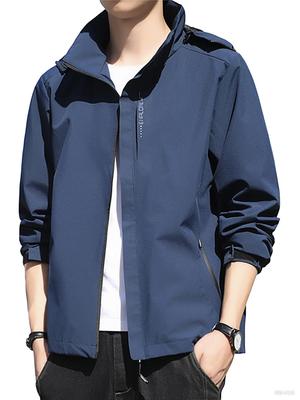 GmrvaHerren Windbreaker Bergparka Jacke mit Abnehmbarer Winddichter und Geeignet für und Herren Kapuze, Wasserabweisend, Leicht, Freizeit, Wandern,