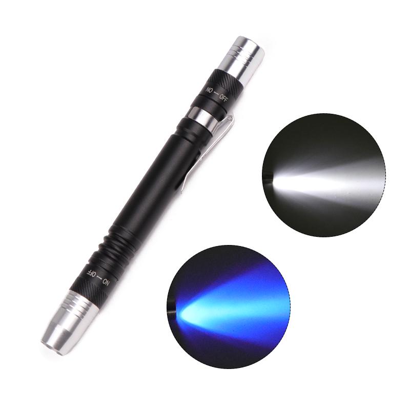 2 in 1 UV Flashlight Multifunction 395nm Ultra Violet/White Light Detector Torch