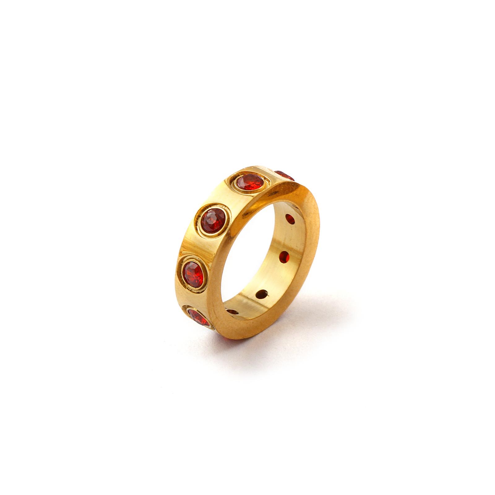 

1 Piece 304 Stainless Steel & Cubic Zirconia Birthstone Charms 18K Gold Plated Circle Ring 14mm Dia. Beads DIY Necklace Making