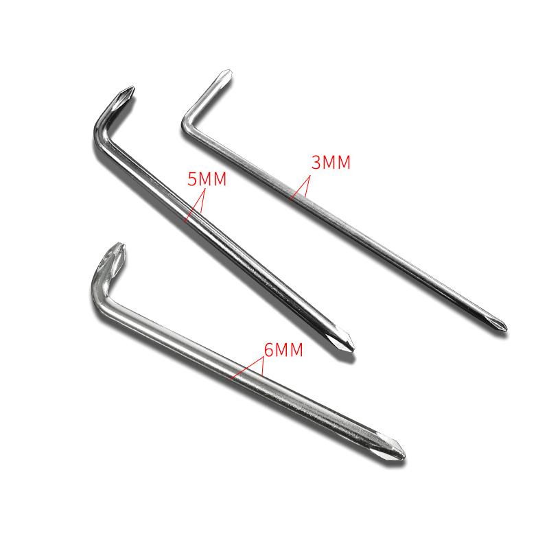 L-Type Screwdriver Phillips/Hexagon Key Wrench L-Shaped Wrench Drill Bits Elbow Bend Short Arm Screwdriver Ph0 Ph1 Ph2 H4 H5 H6
