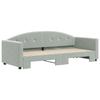 VidaXL Daybed with Trundle Bed Light Grey 80x200 Cm Velvet 3197294