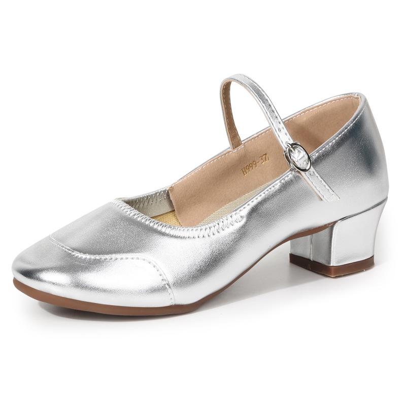 2025 nové stříbrné taneční boty dámské boty na latinskoamerické tance boty na čtverylku taneční boty s měkkou podrážkou dámské výkonnostní boty