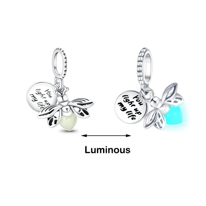 Original Copper Blue Charms Butterfly Flower Heart Fish Earrings Beads For Necklace Diy Bracelet Present Jewellery