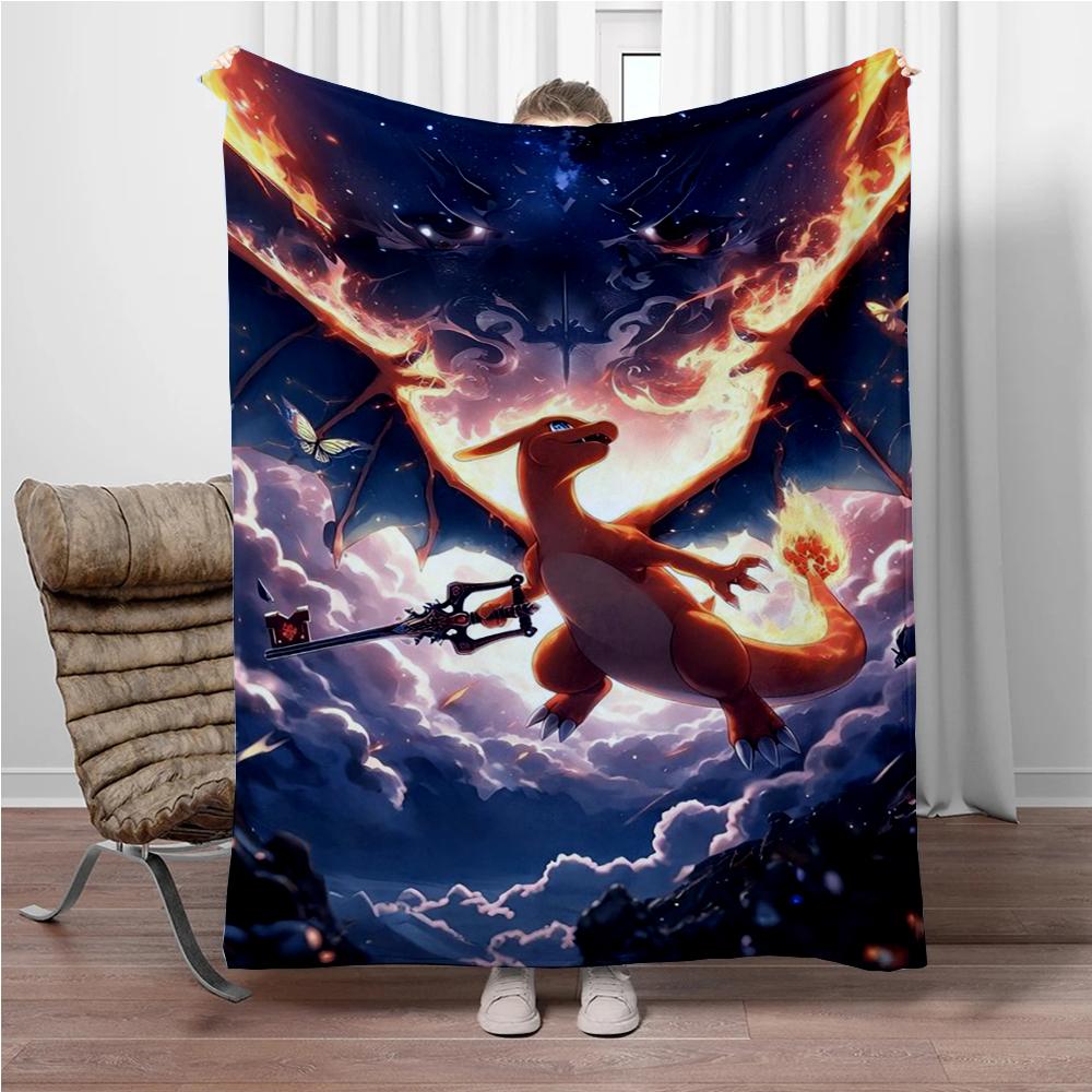 31 Style Pokemon Cartoon Cute Pikachu 3D Soft Flannel Blanket for Bed Bedroom Sofa Picnic,Throw Blankets for Kids Outdoors Gift