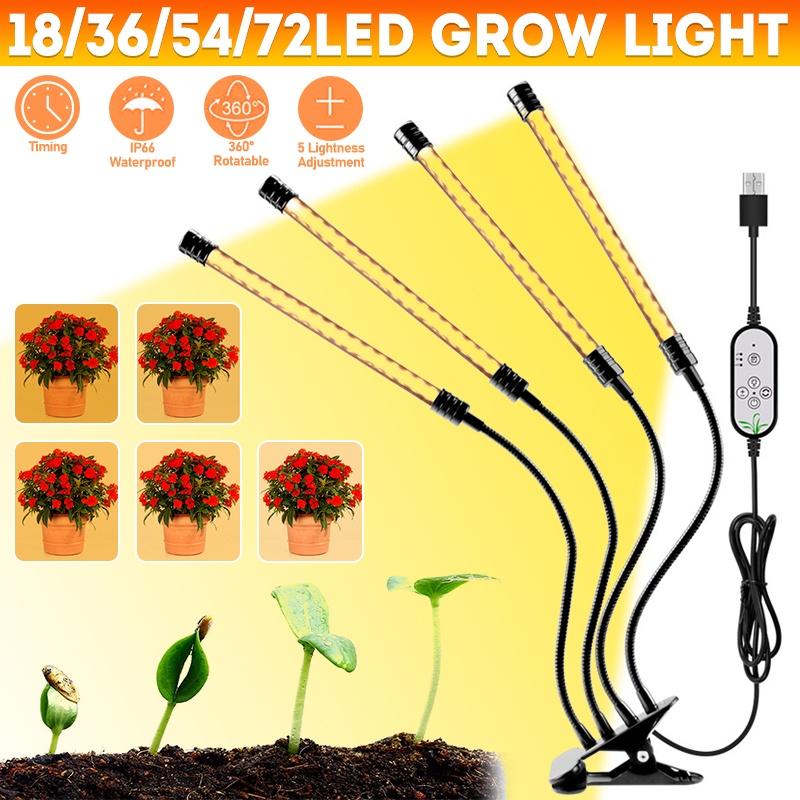 Full Spectrum Multi-Head LED Grow Light Clip Light USB DC 5V For Plants Sunshine Light LED Plant Lamps Waterproof